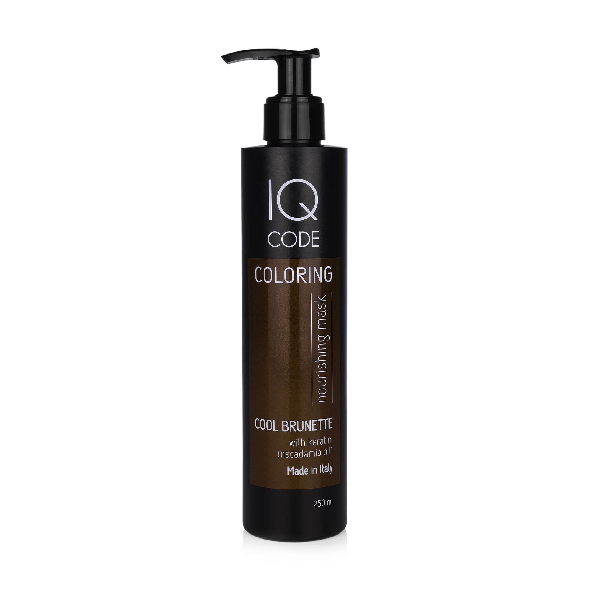Тонувальна маска для волосся IQ code Color Mask Холодний каштановий (Cool Brunette), 250 мл